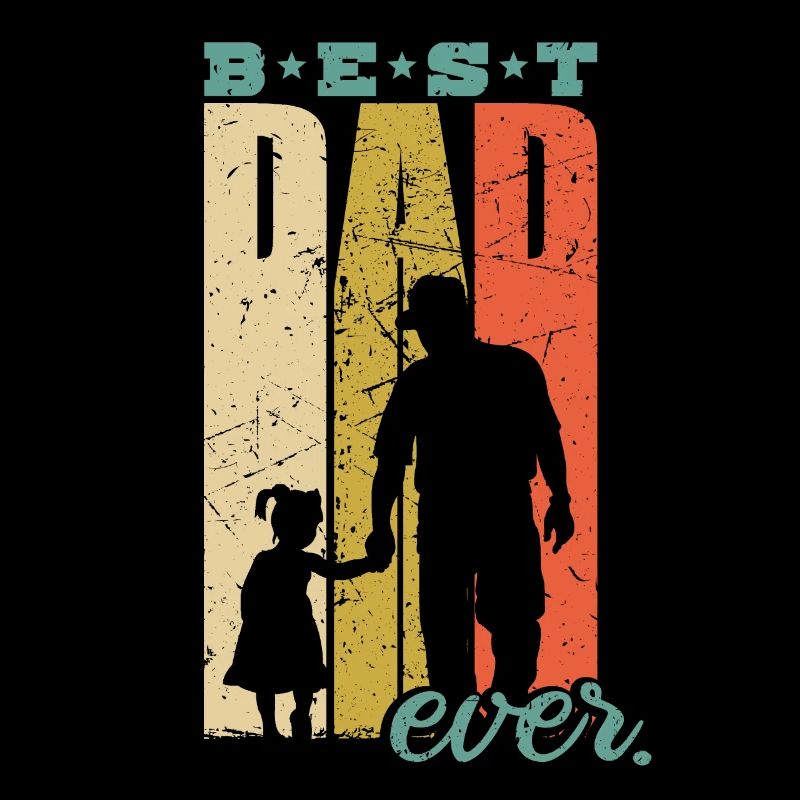 Best Dad Ever Retro Dad Birth Daughter Gift