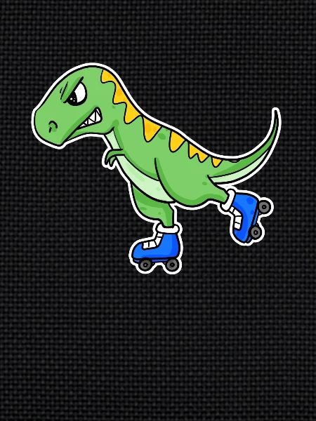 Inline Skating Dinosaur