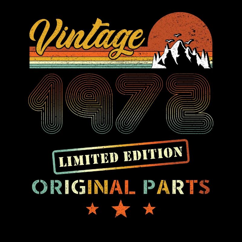 Vintage 1972 Retro anniversaire