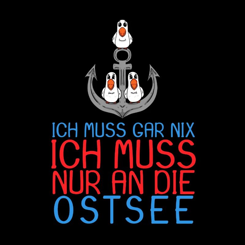 Ostsee Anker Möwe Geschenk