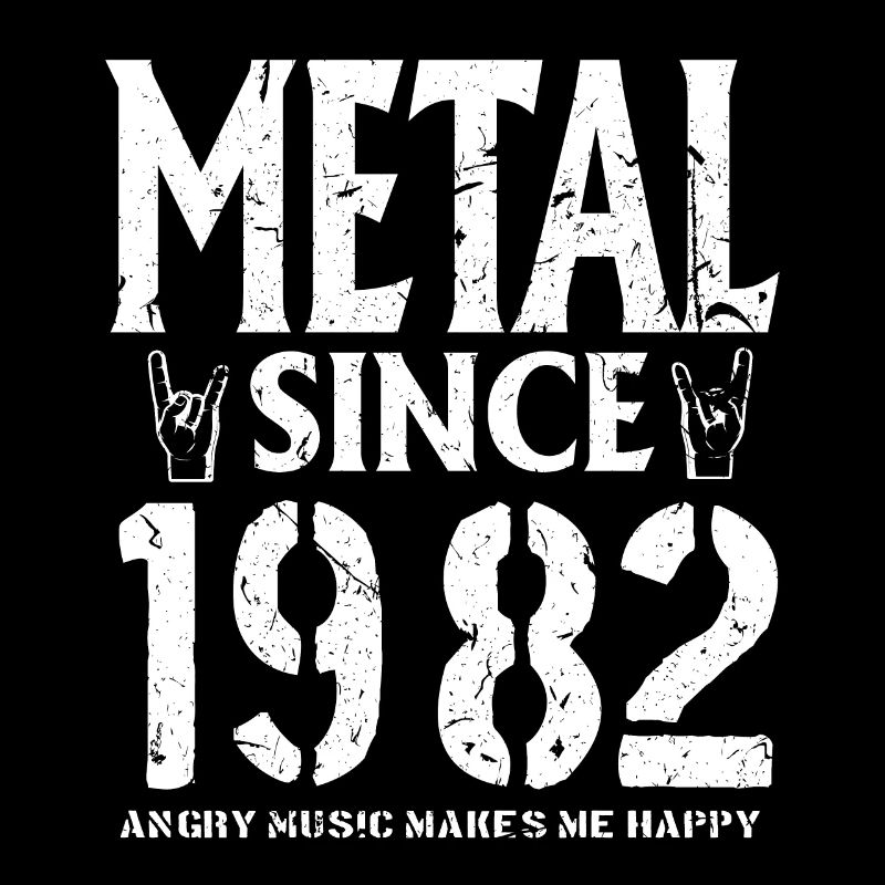 Metal Geschenk Geburstag Millésime 1982