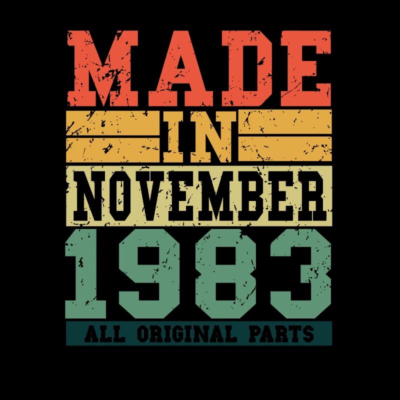 1983 Geburtstag November Vintage Spruch