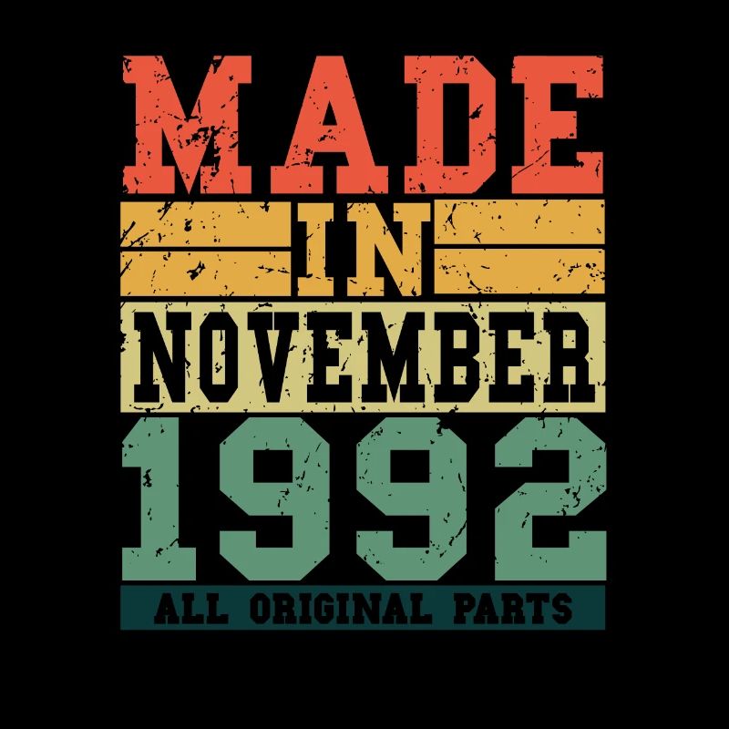 1992 Birthday November Vintage Saying