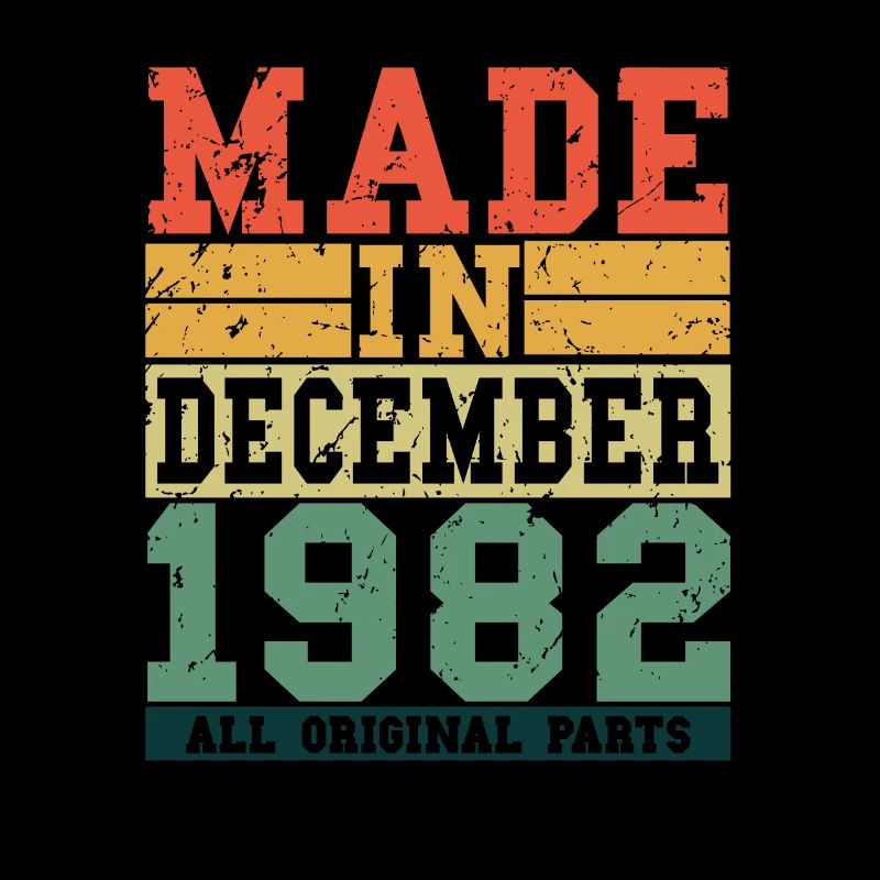 1982 Anniversaire Décembre Vintage Dicton