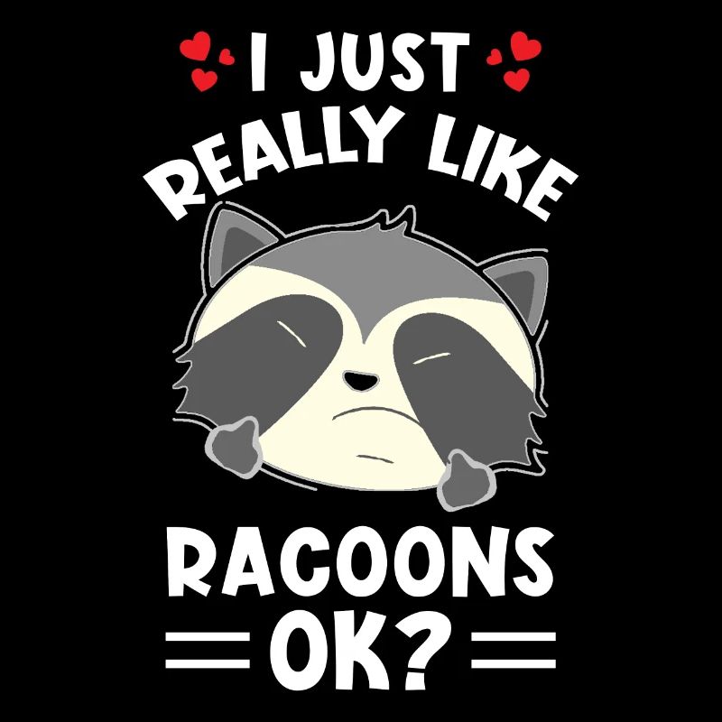 Waschbär Spruch I just really like Raccons ok