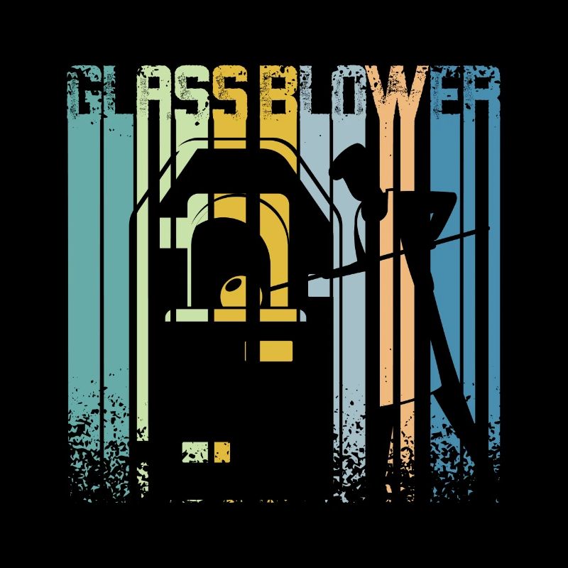 Vintage Retro Glasbläser