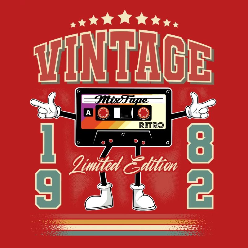 1982 Année de naissance Cassette vintage