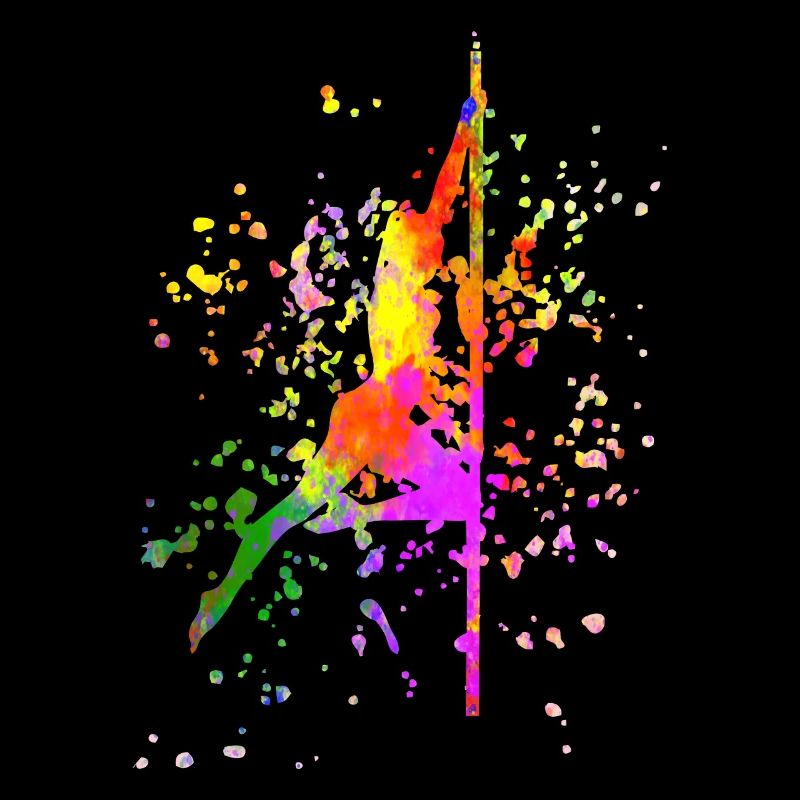 Pole Dance Fitness Farbspritzer Poledance