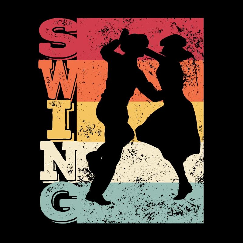 Boogie Woogie Swing Dancing Retro Colors Vintage
