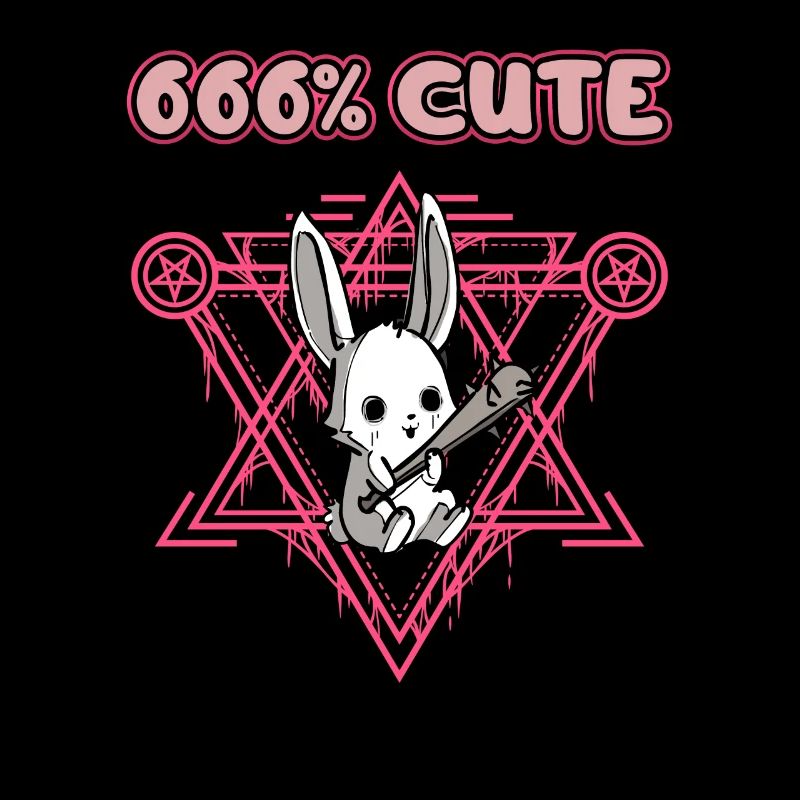 666% Mignon kawaii Satanic Goth