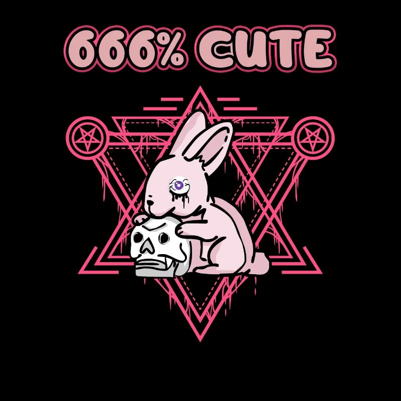 666% Mignon kawaii Satanic Goth