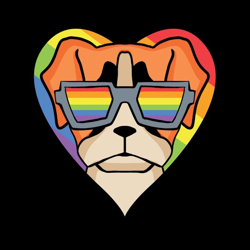 LGBT Hund Deutscher Boxer Regenbogen