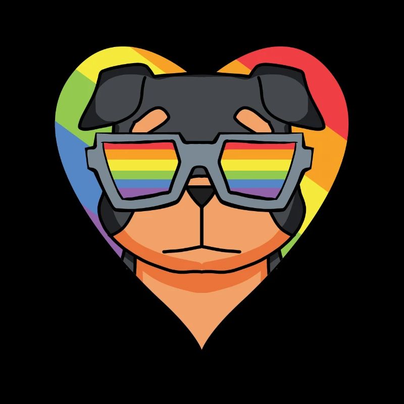 LGBT Hund Rottweiler Regenbogen