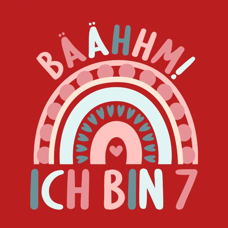 7 Jahre Rainbow Regenbogen 7. Geburtstag