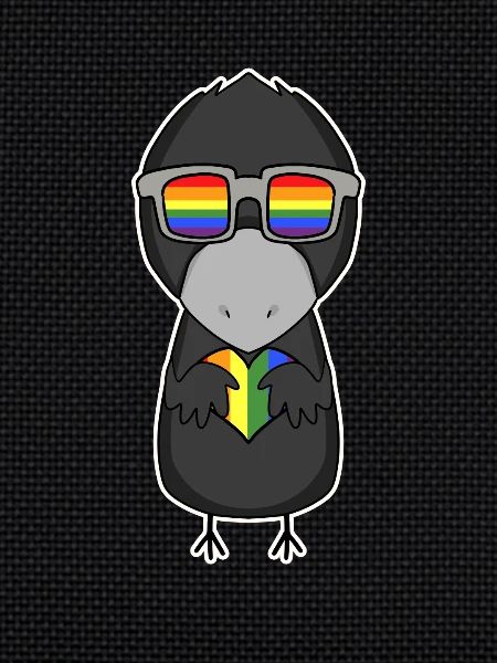LGBT Animal Crow Rainbow