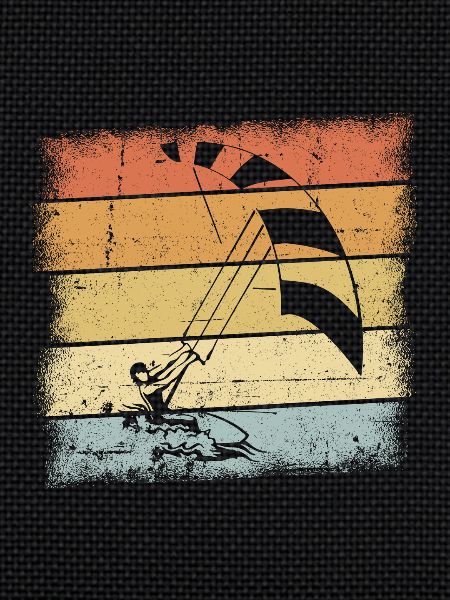Kiteboarding Sunset Retro Design
