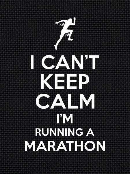 Marathon saying Keep Calm