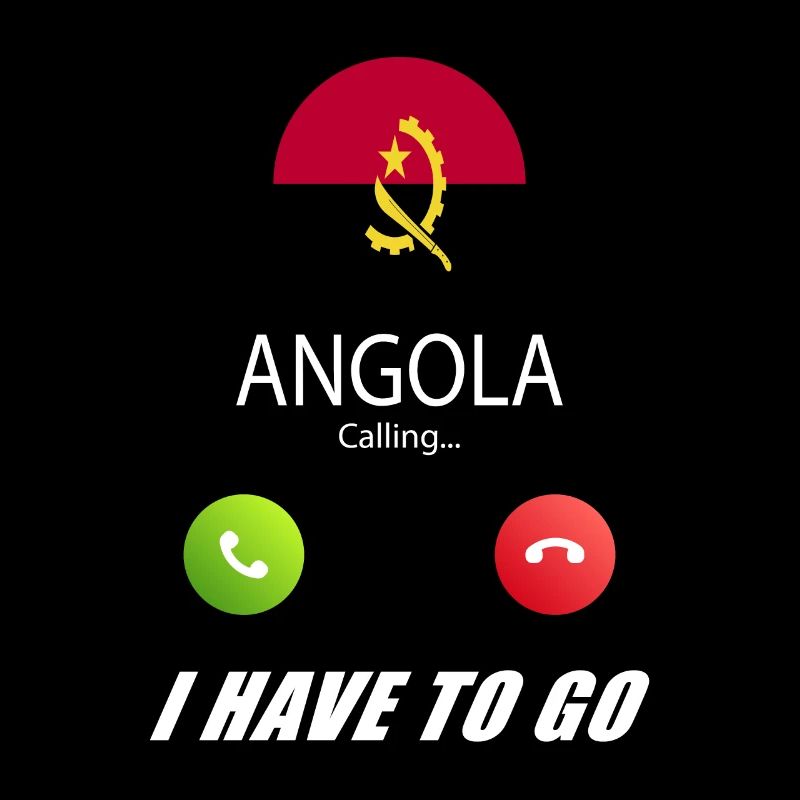 Angola ruft an Lusiger Flaggen Spruch