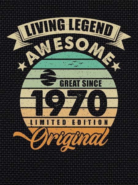 1970 Anniversaire Rétro Orginal