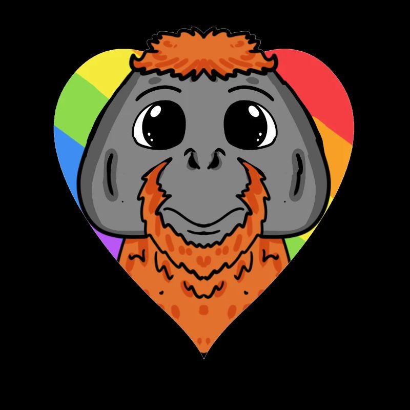 Urangutan Lgbt Regenbogen Farben