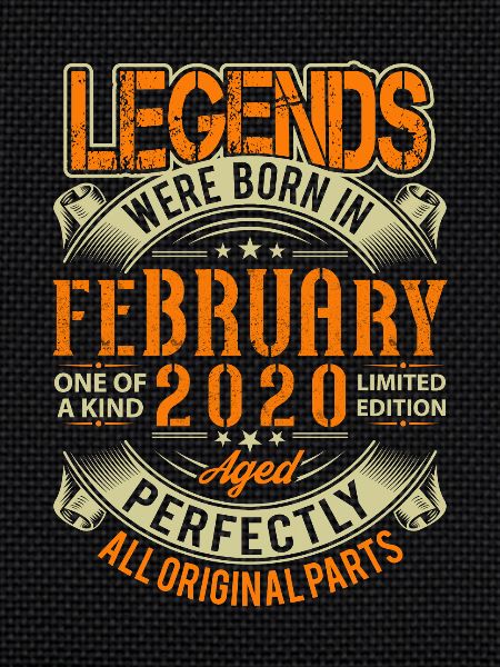 Légende d’anniversaire de février 2020