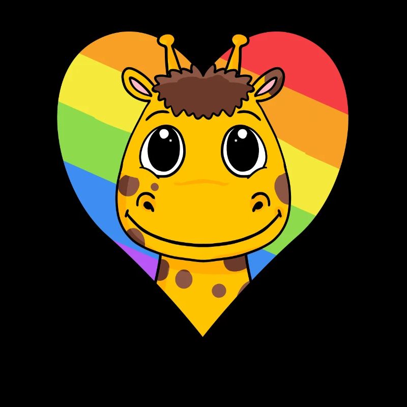 Giraffe LGBT Regenbogen Farben