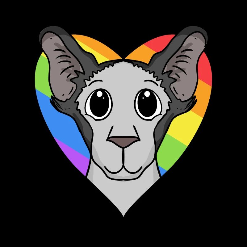 LGBT Katze Orientalisch Kurzhaar Regenbogen