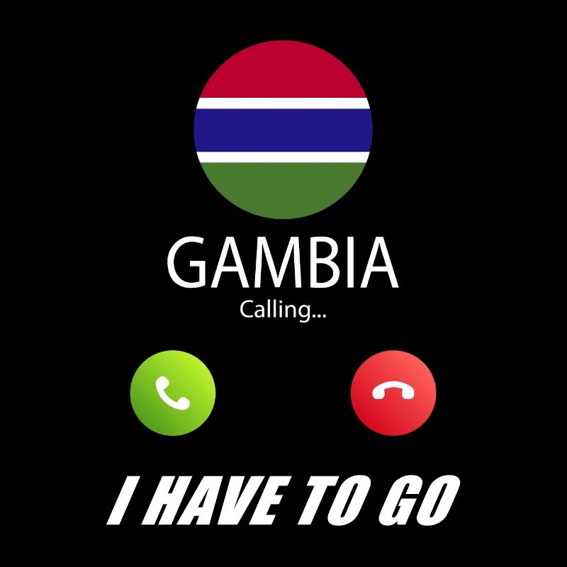 Gambia ruft an Lusiger Flaggen Spruch