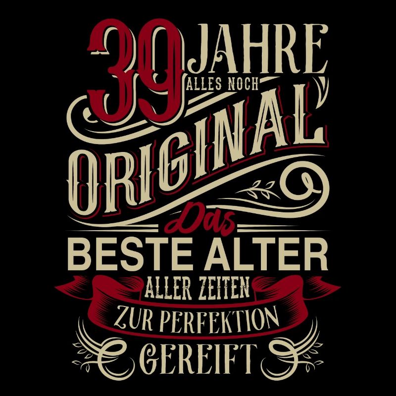 39. Geburtstag Vintage Retro
