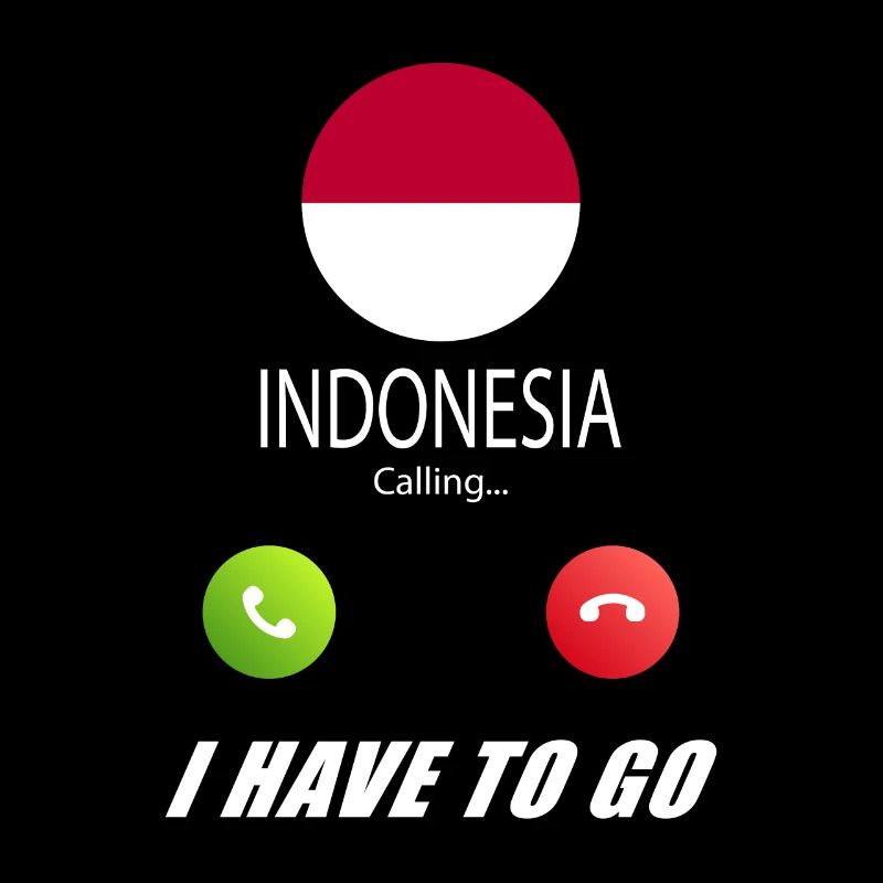 Indonesien ruft an Lusiger Flaggen Spruch