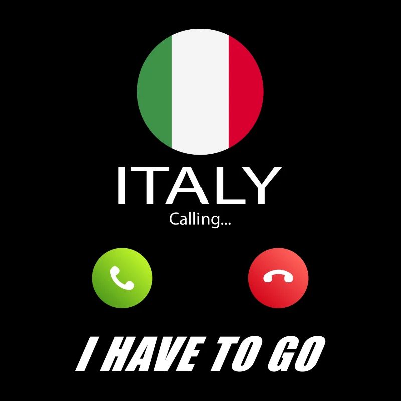 Italien ruft an Lusiger Flaggen Spruch