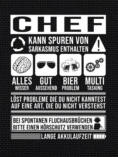 Chef Spruch lustig
