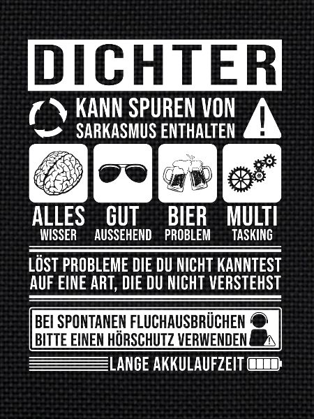 Dichter Spruch lustig