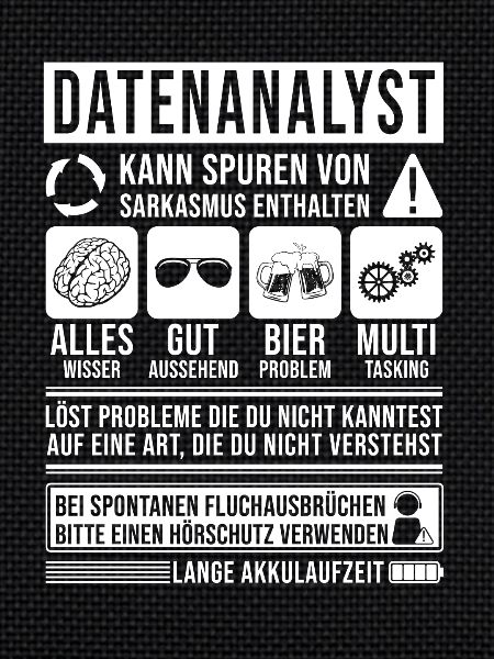 Datenanalyst Spruch lustig