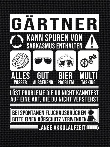Gärtner Spruch lustig