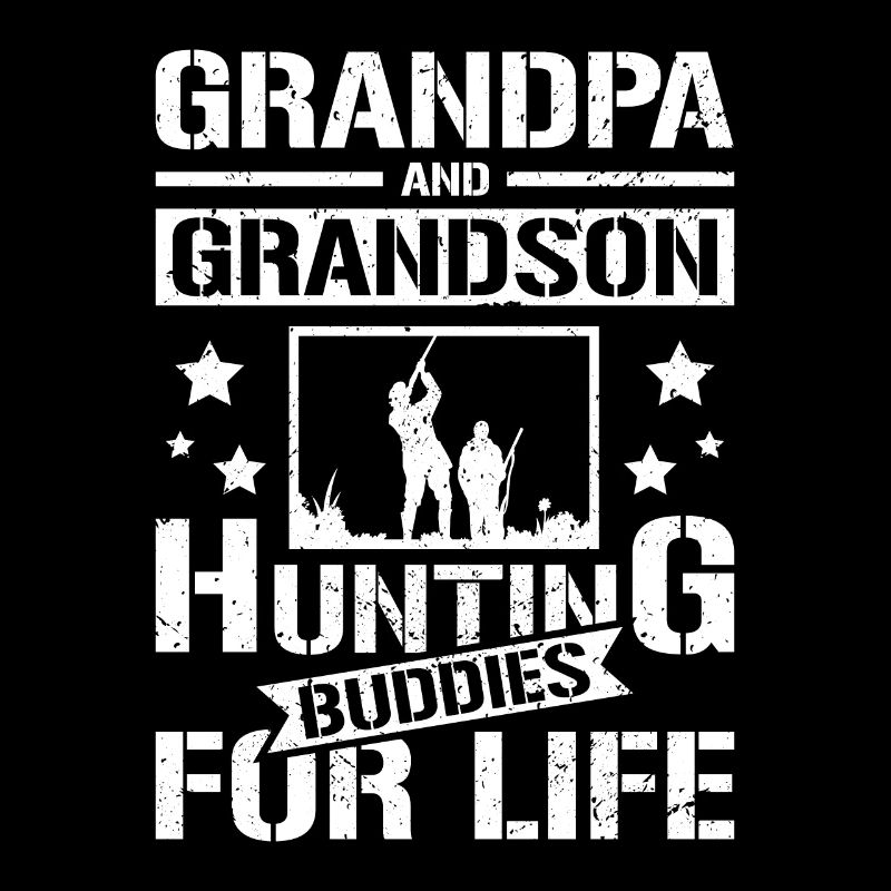 Copains de chasse grand-père et petit-fils