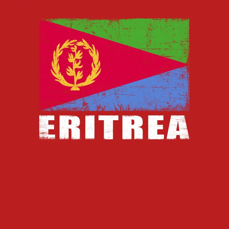 Drapeau de l’Érythrée Grunge Drapeau de l’Érythrée