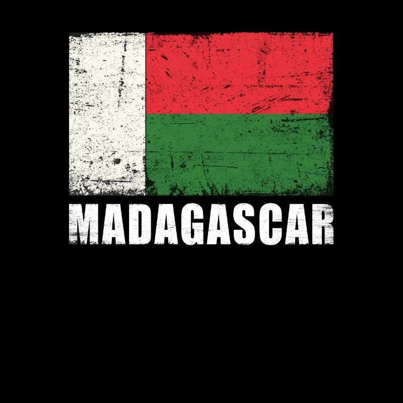 Madagaskar Flagge Grunge Madagaskar Fahne