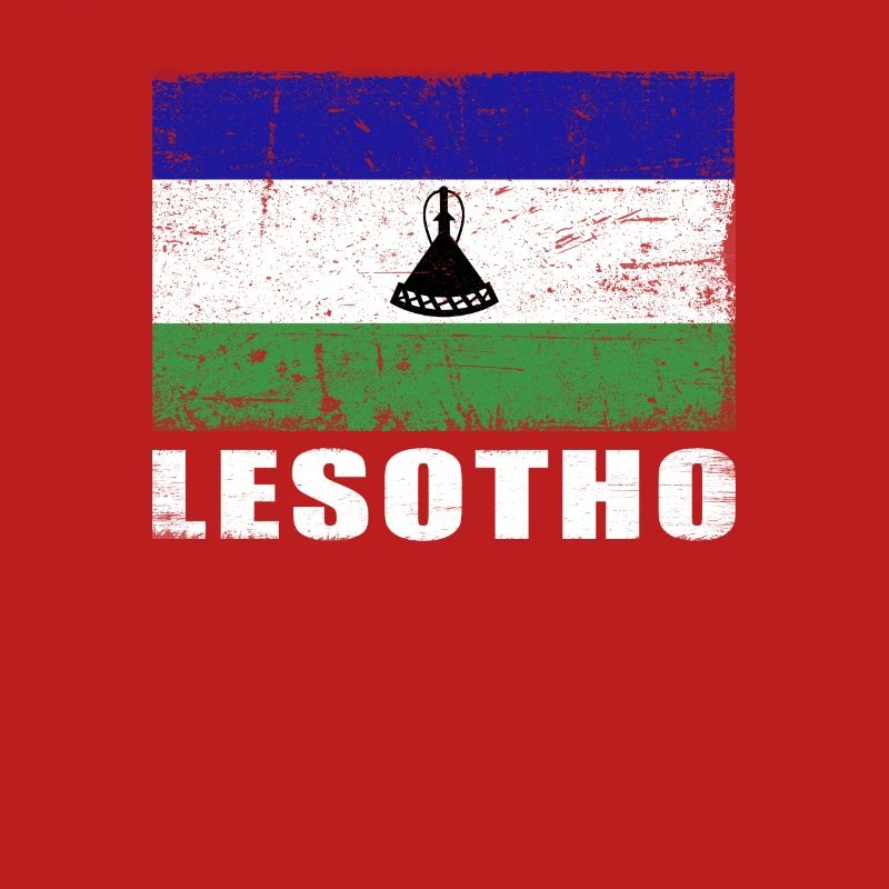Drapeau du Lesotho Grunge Drapeau du Lesotho