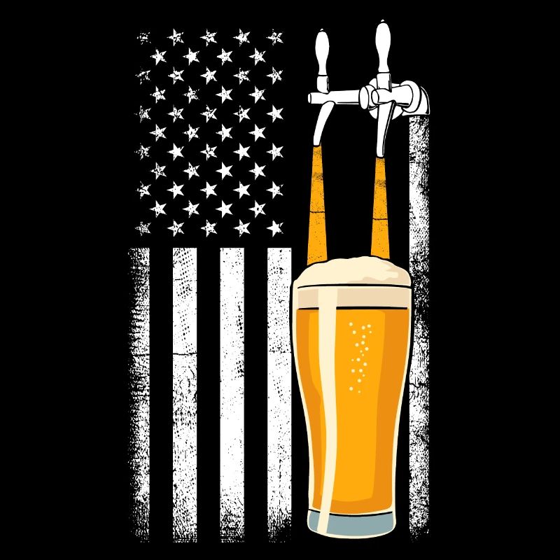 Beer USA Flag Bar Tap