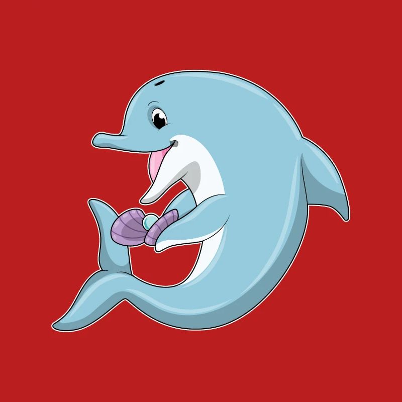 Delfin mit Perle