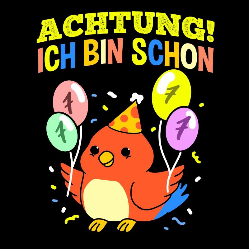 Achtung Ich Bin Schon 7 Geburtstag Papagei