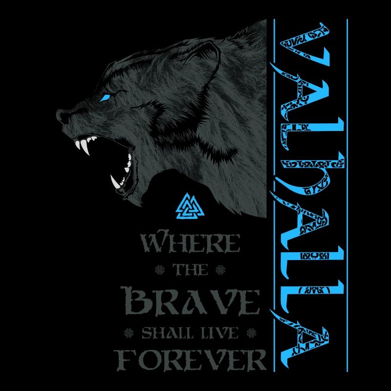 Grizzly Bear Valhalla Viking Bear Wotan Nœuds