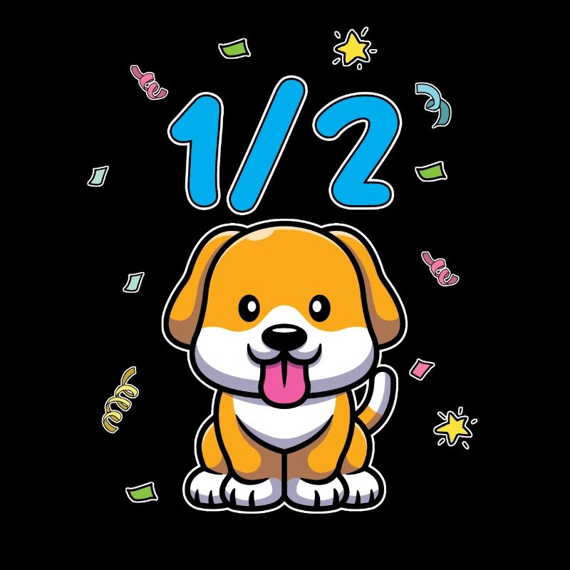 Demi-année 6 mois chien d’anniversaire