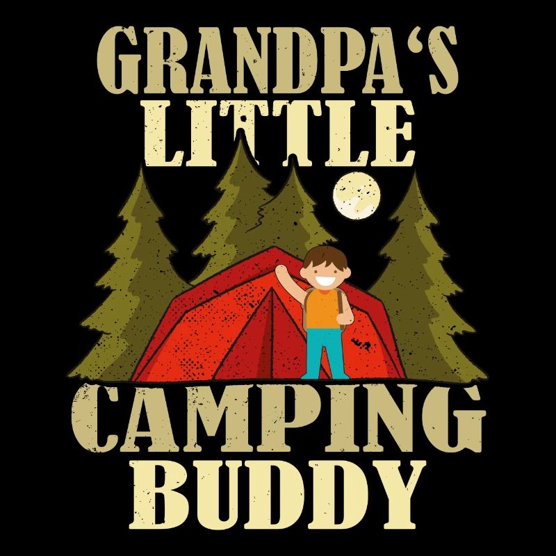 Grandpa's little camping buddy