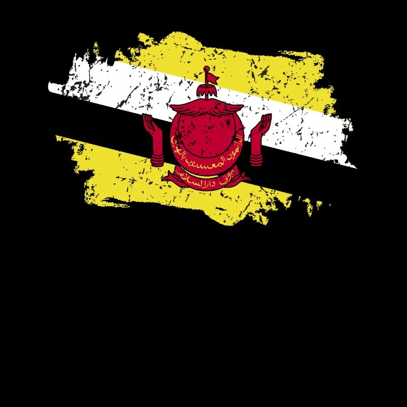Brunei Flag Grunge Brunei Flag