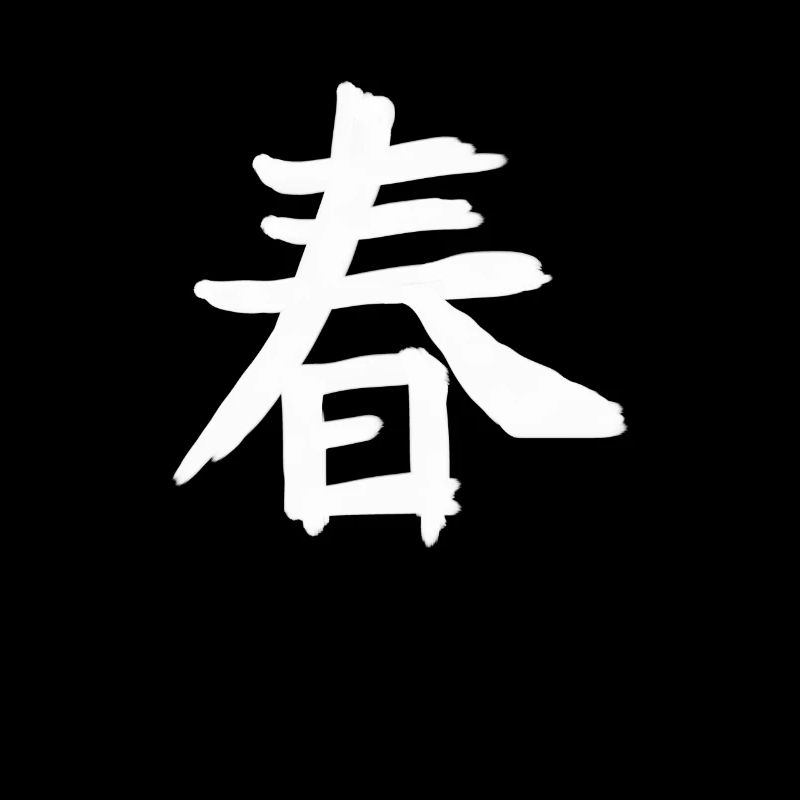 Spring Chinese Script Character Symbol