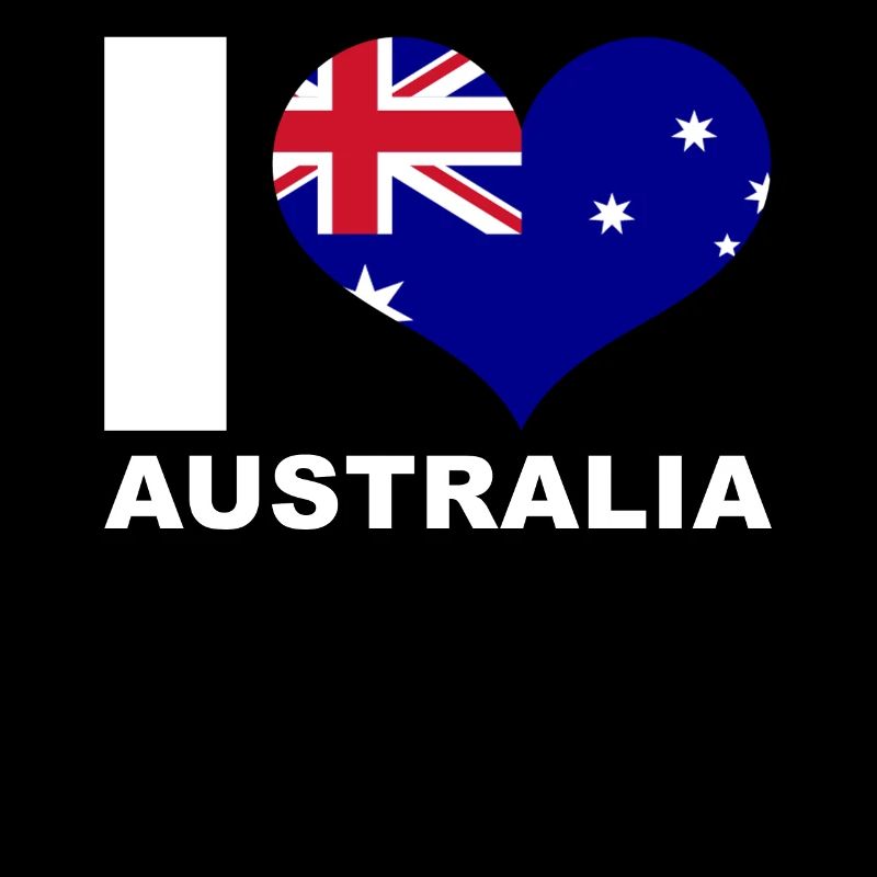 J’aime l’Australie drapeau du cœur Australie