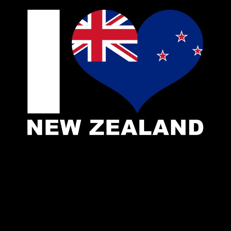 Ich liebe Neuseeland Herz Flagge Neuseeland