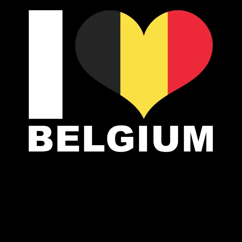 I love Belgium heart flag Belgium